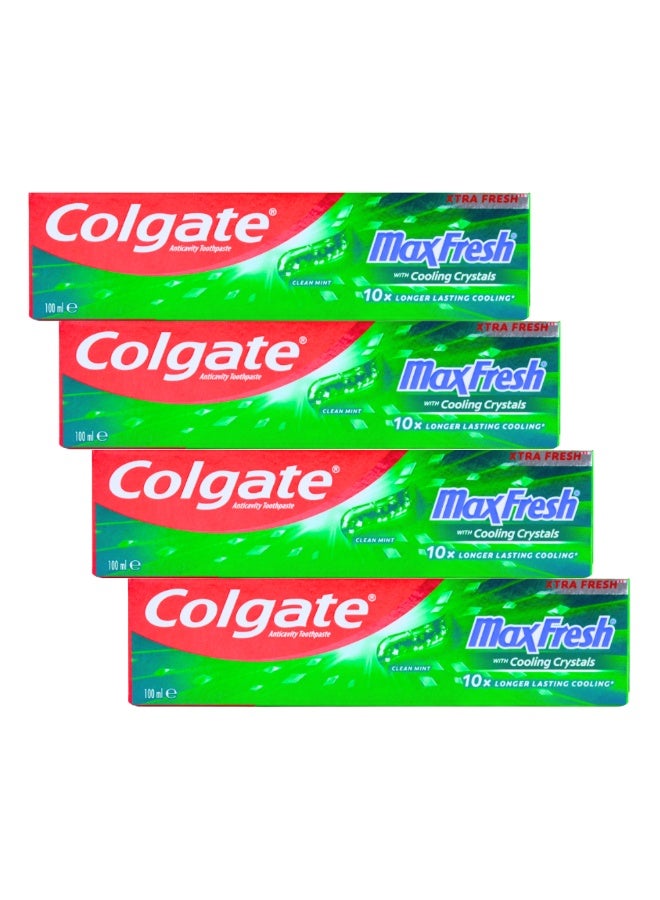 Colgate MaxFresh Toothpaste Clean Mint 100ml X 4Pcs